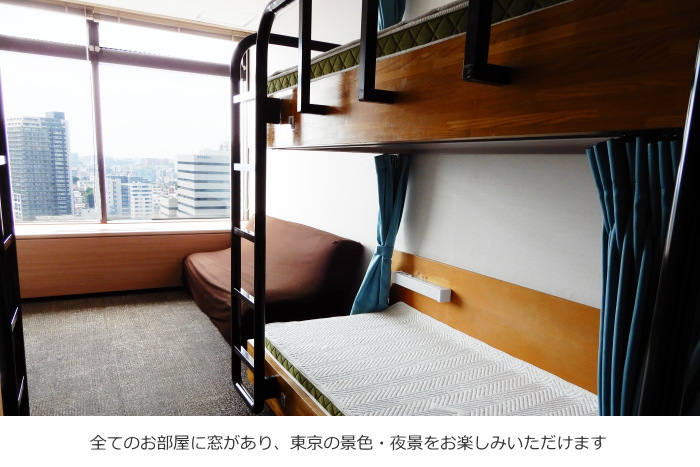 東京セントラルユースホステルの洋室客室内のロッカー